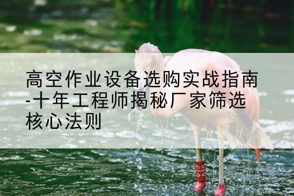 七星关剪叉式升降机厂家-高空作业设备选购实战指南-十年工程师揭秘厂家筛选核心法则