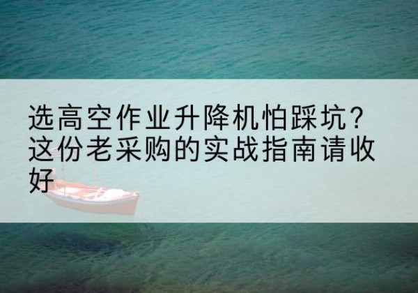 七星关高空作业升降机厂家推荐-选高空作业升降机怕踩坑？这份老采购的实战指南请收好